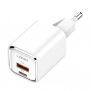 LDNIO Wall Charger 1xUSB-A, 1xUSB-C 30W  And Lightning Cable (white) 1