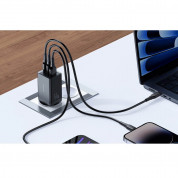 Mcdodo GaN Fast Wall Charger 67W (CH-1544)- захранване за ел. мрежа за лаптопи, смартфони и таблети с USB-A и 2xUSB-C изходи с технология за бързо зареждане и USB-C към Lightning кабел (черен) 4