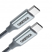 Choetech USB-C to USB-C Fast Charging Cable 100W - USB-C към USB-C кабел за устройства с USB-C порт (180 см) (черен) 2