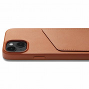 Mujjo Full Leather MagSafe Wallet Case for iPhone 15, iPhone 14, iPhone 13 (tan) 9