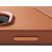 Mujjo Full Leather MagSafe Wallet Case for iPhone 15, iPhone 14, iPhone 13 (tan) 6