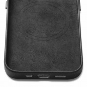 Mujjo Full Leather MagSafe Wallet Case - премиум кожен (естествена кожа) кейс с MagSafe за iPhone 15, iPhone 14, iPhone 13 (черен) 7