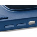 Mujjo Full Leather MagSafe Wallet Case - премиум кожен (естествена кожа) кейс с MagSafe за iPhone 15, iPhone 14, iPhone 13 (син) 4