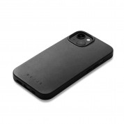 Mujjo Full Leather MagSafe Case - премиум кожен (естествена кожа) кейс с MagSafe за iPhone 15 Plus, iPhone 14 Plus (черен) 3