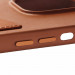 Mujjo Full Leather Wallet Case - премиум кожен (естествена кожа) кейс за iPhone 15 Plus, iPhone 14 Plus (кафяв) 8
