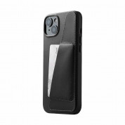 Mujjo Full Leather Wallet Case for iPhone 15 Plus, iPhone 14 Plus (black)