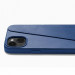 Mujjo Full Leather Wallet Case - премиум кожен (естествена кожа) кейс за iPhone 15 Plus, iPhone 14 Plus (син) 5