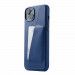 Mujjo Full Leather Wallet Case - премиум кожен (естествена кожа) кейс за iPhone 15 Plus, iPhone 14 Plus (син) 1