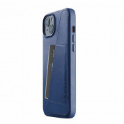 Mujjo Full Leather Wallet Case for iPhone 15 Plus, iPhone 14 Plus (blue) 1