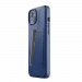 Mujjo Full Leather Wallet Case - премиум кожен (естествена кожа) кейс за iPhone 15 Plus, iPhone 14 Plus (син) 2