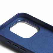 Mujjo Full Leather MagSafe Case - премиум кожен (естествена кожа) кейс с MagSafe за iPhone 15 Pro (син) 10