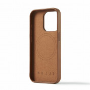 Mujjo Full Leather MagSafe Case - премиум кожен (естествена кожа) кейс с MagSafe за iPhone 15 Pro (кафяв) 5