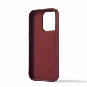 Mujjo Full Leather MagSafe Case - премиум кожен (естествена кожа) кейс с MagSafe за iPhone 15 Pro (червен) 5