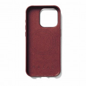 Mujjo Full Leather MagSafe Case - премиум кожен (естествена кожа) кейс с MagSafe за iPhone 15 Pro (червен) 4