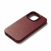 Mujjo Full Leather MagSafe Case - премиум кожен (естествена кожа) кейс с MagSafe за iPhone 15 Pro (червен) 3