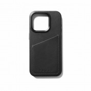 Mujjo Full Leather MagSafe Wallet Case - премиум кожен (естествена кожа) кейс с MagSafe за iPhone 15 Pro (черен) 6