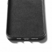 Mujjo Full Leather MagSafe Wallet Case - премиум кожен (естествена кожа) кейс с MagSafe за iPhone 15 Pro (черен) 11