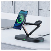 Acefast 3-in-1 Magnetic MagSafe Wireless Charger 15W - тройна поставка (пад) за безжично зареждане за iPhone с Magsafe, Apple Watch и AirPods Pro (черен) 5