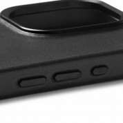 Mujjo Full Leather MagSafe Case - премиум кожен (естествена кожа) кейс с MagSafe за iPhone 15 Pro Max (черен) 4