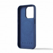 Mujjo Full Leather MagSafe Case - премиум кожен (естествена кожа) кейс с MagSafe за iPhone 15 Pro Max (син) 9