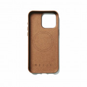 Mujjo Full Leather MagSafe Wallet Case - премиум кожен (естествена кожа) кейс с MagSafe за iPhone 15 Pro Max (кафяв) 4