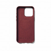 Mujjo Full Leather MagSafe Wallet Case - премиум кожен (естествена кожа) кейс с MagSafe за iPhone 15 Pro Max (червен) 4