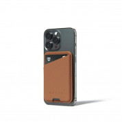 Mujjo MagWallet Leather Card Holder with MagSafe - кожен портфейл (джоб) за прикрепяне към iPhone с MagSafe (тъмнокафяв) 2