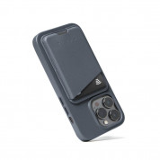Mujjo MagWallet Leather Card Holder with MagSafe - кожен портфейл (джоб) за прикрепяне към iPhone с MagSafe (тъмносив) 1