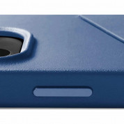 Mujjo Full Leather Wallet Case for iPhone 15, iPhone 14, iPhone 13 (blue) 2