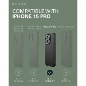 Mujjo Full Cover Tempered Glass 2 Pack for iPhone 15 Pro (black-clear) 4