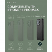 Mujjo Full Cover Tempered Glass 2 Pack for iPhone 15 Pro Max (black-clear) 4