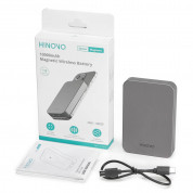 Hinovo Magnetic Wireless Power Bank 10000 mAh 15W - преносима външна батерия с USB-C порт и безжично зареждане с MagSafe (черен) 12
