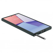 Spigen Thin Fit Case - качествен тънък матиран кейс за Samsung Galaxy S24 Ultra (зелен) 11