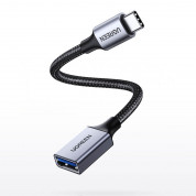 Ugreen USB-C to USB-A 3.0 OTG Adapter - USB 3.0 адаптер за MacBook и устройства с USB-C порт (сив) (15 см) 1