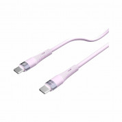 Nillkin Flowspeed Silicon USB-C to USB-C Cable 60W - кабел с бързо зареждане за устройства с USB-C порт (100 см) (лилав) 3