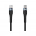 Nillkin Flowspeed Silicon USB-C to USB-C Cable 60W - кабел с бързо зареждане за устройства с USB-C порт (100 см) (черен) 1