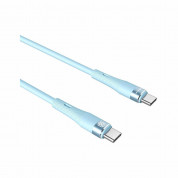Nillkin Flowspeed Silicon USB-C to USB-C Cable 60W - кабел с бързо зареждане за устройства с USB-C порт (100 см) (син) 2