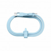 Nillkin Flowspeed Silicon USB-C to USB-C Cable 60W - кабел с бързо зареждане за устройства с USB-C порт (100 см) (син) 4