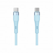 Nillkin Flowspeed Silicon USB-C to USB-C Cable 60W - кабел с бързо зареждане за устройства с USB-C порт (100 см) (син)