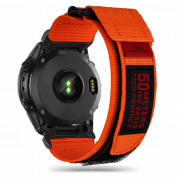 Tech-Protect Scout Pro Watch Strap - изключително здрава текстилна каишка за Garmin Fenix 7, Fenix 6 Pro, Fenix 6, Fenix 5 (оранжев)