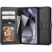 Tech-Protect Wallet Leather Flip Case - кожен калъф, тип портфейл за Samsung Galaxy S24 Ultra (черен)