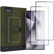 Hofi Glass Pro Plus Tempered Glass 2.5D 2 Pack - 2 броя калени стъклени защитни покрития за дисплея на Samsung Galaxy S24 Ultra (черен-прозрачен)