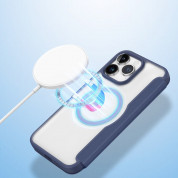 Dux Ducis Skin X Pro Magnetic Wallet Case for iPhone 15 Pro (blue-clear) 6