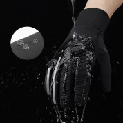 HR Insulated Anti-Slip Sport Gloves XL - плетени зимни ръкавици за тъч екрани (черен) 1