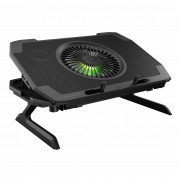 Genesis Laptop Cooling Pad Oxid 850 - охлаждаща ергономична поставка за Mac и преносими компютри до 17.3 инча (черен)