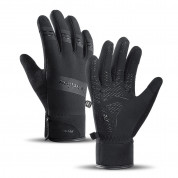 HR Insulated Winter Sport Gloves Size L - плетени зимни ръкавици за тъч екрани (черен)