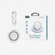 Choetech USB-C Magnetic Wireless Qi Charger Qi15W-A30 - поставка (пад) за безжично зареждане за iPhone с Magsafe (бял) 9