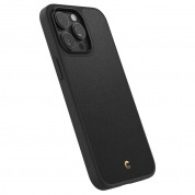 Spigen Cyrill Kajuk MagSafe Leather Case - дизайнерски кожен кейс с MagSafe за iPhone 15 Pro Max (черен) 6
