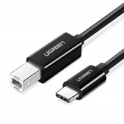 Ugreen US241 USB-C To USB-B 2.0 Printer Cable - кабел за принтер и други външни устройства USB-C Male към USB-B Male (100 см) (черен)