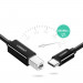Ugreen US241 USB-C To USB-B 2.0 Printer Cable - кабел за принтер и други външни устройства USB-C Male към USB-B Male (100 см) (черен) 5